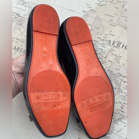 Melissa Aura Chain Black Ballet Flats Size 6 - Picture 7 of 9